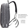 thumbnail image 3 of HLONK Convertible Backpack Shoulder bag Messenger Bag Laptop Case Business Briefcase Leisure Handbag Multi-functional Travel Rucksack Fits 17.3 Inch Laptop For Men / Women / Travel (grey), 3 of 7