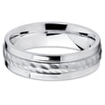 thumbnail image 3 of Silly Kings 6mm Titanium Wedding Ring Brushed Finish Unique Design Comfort Fit Unisex Mens Womens Band, 3 of 3