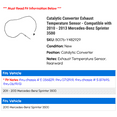 thumbnail image 2 of Catalytic Converter Exhaust Temperature Sensor - Compatible with 2010 - 2013 Mercedes-Benz Sprinter 3500 2011 2012, 2 of 2