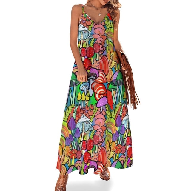 Nuevo Vestido sin mangas de la noche a la mañana apareció un bosque Vestido de dama de honor mujer Vestido para embarazadas Ropa de verano para mujer