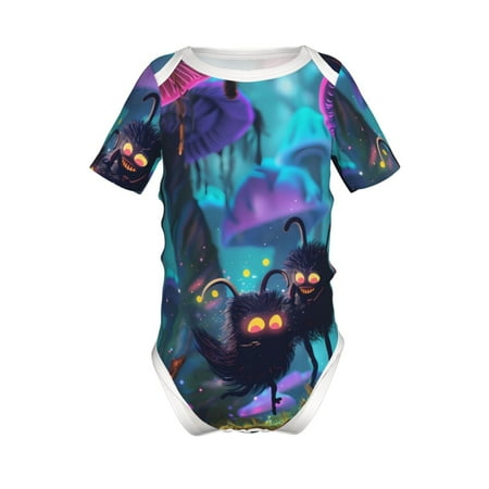 

Coaee Cute Fuzzy Fantasy Creatures for Soft Baby Short-Sleeve Bodysuit Baby Climbing Clothes Baby Girls Boys Bodysuit Romper-3 Months