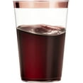 thumbnail image 2 of 50pcs Plastic Tumbler Cups - 12 oz Disposable Clear Plastic Cups with Gold Rim for Weddings or Party,gticphyj, 2 of 8