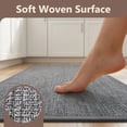 thumbnail image 4 of VUNATE Kitchen Rugs 17"x30" Woven Non Slip Kitchen Mat, Absorbent Washable Kitchen Rug with Durable Backing, Soft Low Profile Floor Mat for Kitchen Sink, Entryway, Laundry Room Gray, 4 of 7