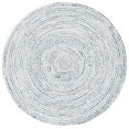 thumbnail image 2 of SAFAVIEH Braided Anabella Bordered Cotton Reversible Area Rug, Blue/Ivory, 4' x 4' Round, 2 of 11