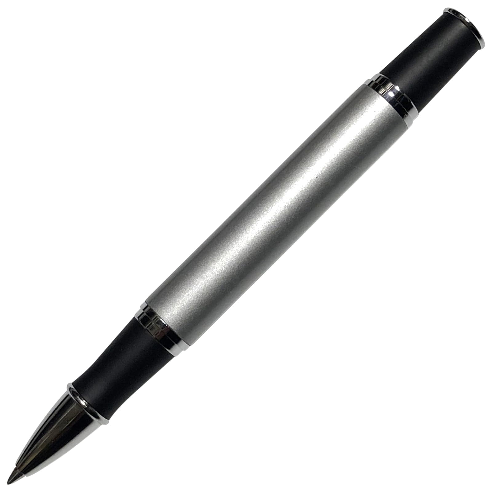 Gripper Rollerball Pen - Silver with Anti Slip Grip (Budget Friendly Pen)