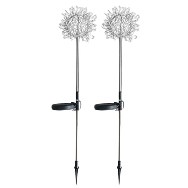 Lámparas Hadas Dandelion Luces Estaca Decorativas Al Aire Libre 2 PCS Solar LED Impermeable para El Jardín Jardinería Boda