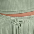 thumbnail image 7 of Gkeoshab Robes for Women Women Camisole Long Trousers Jacquard Pajama Set Lightweight Blended Fabric Summer Casual Sleepwear Loungewear Green 3XL, 7 of 7