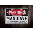thumbnail image 2 of Warning Man Cave Enter at Your Own Risk 3x2 Feet Funny Area Rug Indoor Welcome Mat Doormat Accent Home Decor, 2 of 4