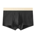 thumbnail image 2 of WIZUTIZ Mens Breathable Boxers Color Matching Stretch Seamless Comfort Underwear Cotton Mid Rise Shorts Soft Comfortable, 2 of 3