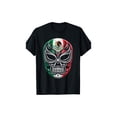 thumbnail image 1 of Cotton Short Sleeve T-Shirt [Cotton Casual Crew Neck Tee] Men's Lucha Libre-Inspired Cotton T-Shirt with Mexico Flag & Skull Print - Casual Crew Neck, Short Sleeve, Breathable & Soft, 1 of 6