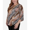 thumbnail image 6 of Alfred Dunner Womens Plus-Size  Diagonal Animal Print Top With Necklace, 6 of 6