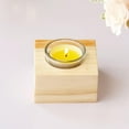 thumbnail image 2 of Portavelas de madera para velas de té, ideal para decoración navideña central. 7x7x5.3cm, 2 of 8