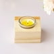 thumbnail image 2 of Portavelas de madera con vaso de cristal para velas de té, ideal para decoración navideña de mesa. 7x7x5.3cm, 2 of 8