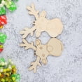 thumbnail image 3 of 20pcs Christmas Fine Carving Craft Pendant DIY Painted Hanging Decoration Christmas Hanging Wood Tag Gift Decorative Tag for Party Use Deer Head Style, 3 of 8