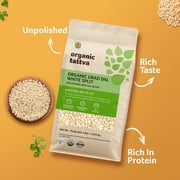 Organic Tattva White Urad Dal Split 4LB, Dry White Lentils, Vegan, Kosher, No Additives, USDA Certified