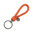 thumbnail image 2 of Justharion Braided Woven Rope Keychain Cute Wear-resistant Exquisite Waterproof Durable Key Chain Car Keyring Holder Metal Jewelry Orange 3.3*9cm, 2 of 6