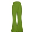 thumbnail image 4 of uublik Mid Rise Jeans for Women High Waisted Straight Jeans Loose Wide Leg Stretchy Denim Pants with Pockets, Army Green, 4 of 6