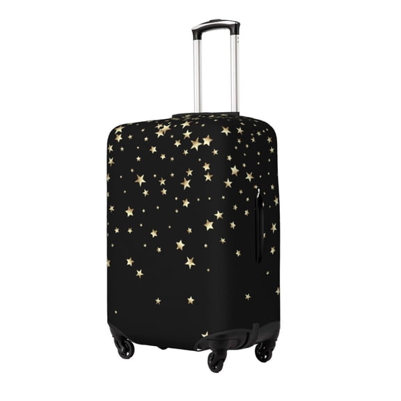 Xecao Star Silver Glitter Print Elastic Luggage Cover, Double-sided Print , Perfect for Travel, Business, and Daily Use (Suitcase Not Included)-Small