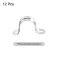 thumbnail image 3 of Unique Bargains 20mm 2 Hole U shaped Rigid Pipe Straps Bracket Tube Clip 12 Pack, 3 of 5