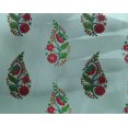 thumbnail image 4 of oneOone Georgette Viscose Fabric Leaves & Floral Block Print Fabric BTY 42 Inch Wide, 4 of 4