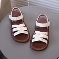 thumbnail image 4 of WAYUTE Sandals for Girls Woven Design Comfortable Soft Sole Beach Shoes for Kids Solid Color Everyday Footwear Casual Summer, 4 of 7