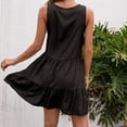 thumbnail image 7 of Einccm Women's Sleeveless V-Neck Casual Dress Loose Fit Lightweight Polyester Dress for Everyday, Party, Date Night, and Vacation, 7 of 7