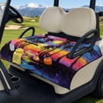 thumbnail image 3 of Yuyamidu Sunset Golf Cart Seat Covers Coconut Tree Club Car Seat Towel Blanket with 4 Front Pockets for 2 Person Seats Golf Cart Seat Cushion Travel Sports Golf Cart Accessories, 3 of 8