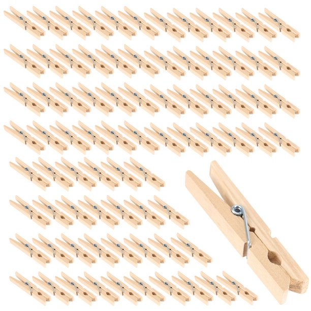 KOHAND 400 Pack 3 Inch Wooden Clothes Pins, Large Wood Clip Peg, Wooden Clothespins