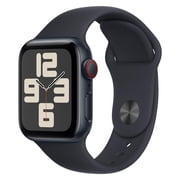 Restored Apple Watch SE 2nd Gen [GPS + Cellular] Smartwatch with 40mm Midnight Aluminum Case with Ink Sport Loop. Fitness & Sleep Tracker, Crash Detection, Heart Rate Monitor