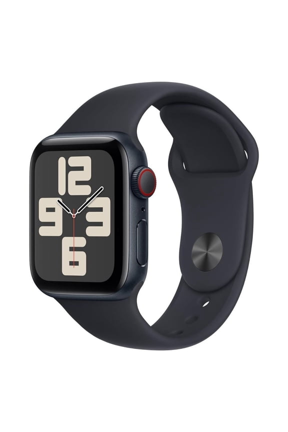 Restored Apple Watch SE 2nd Generation GPS and Cellular 40mm Midnight Aluminum Case with Medium-Large Midnight Sport Band, Fitness and Sleep Tracker, and Crash Detection (Refurbished)