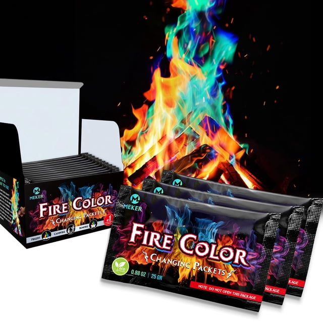 Paquetes que cambian de color para fogatas MEKER Fire Pit (paquete de 12)