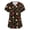 34# Multicolor, variant on Womens Christmas Scrubs Short Sleeve V Neck Festive Print Scrub Shirt Trendy Xmas Micro‑Elastic Stretch Side‑Pocket Medical Work Top
