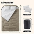 thumbnail image 3 of Simenmax Double Sleeping Bag for Adults with Pillows,Portable Sleeping Bags with Compression Bags for Camping, Hiking, Outdoor Adventure,Green, 3 of 9