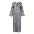 thumbnail image 4 of CIENVNSTG Long Dresses for Women Long-Sleeved V Neck Formal Wedding Guest Dress Gray 5XL, 4 of 5