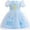 Blue snowflake, variant on QEFJNO 1-6Y Princess Tulle Dress for Girls Birthday Gift Christmas Halloween Party Dress