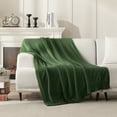 thumbnail image 2 of JOOJA Knit Throw Blanket Super Soft Cozy Blanket for Bed Sofa, 50"x60", Dark Green, 2 of 6