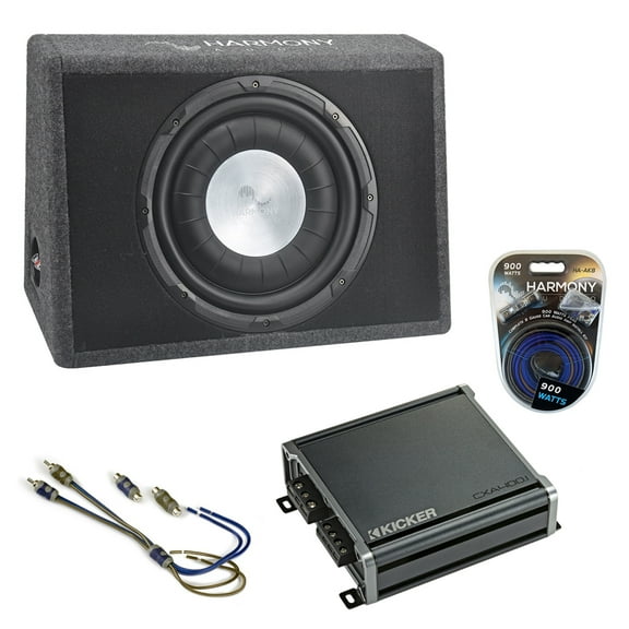 Chevy Silverado Regular Cab 99-18 Harmony Single 12" Loaded Sub Box CXA400.1 Amp