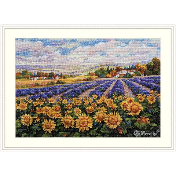 Fields of Lavender and Sun K-179 Merejka Counted Cross-Stitch Kit