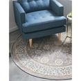 thumbnail image 2 of Unique Loom 3124850 8 x 8 ft. Gneis Salzburg Round Rug, Light Brown, 2 of 2