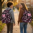 thumbnail image 2 of Yuyamidu Pink Bow Kids School Backpack for Elementary Girls 17 Inch Large Capacity Football School Bag for Travel and Hiking, Back to School, 2 of 8