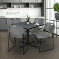 thumbnail image 2 of Regency 48-inch Square Laminate Table Cain Base with 4 Chairs Gray (TB4848GY44GY), 2 of 8
