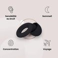 thumbnail image 2 of Earplugs For Sleeping - Reusable Soft Silicone Hearing Protection + 2 Ear Tips 3 Pairs Of Ear Plugs - Noise Canceling - Great For Travel And Study - W, 2 of 5