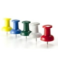 Officemate Giant Push Pins 1.5 Inch, Assorted Colors, Tub of 12 (92902