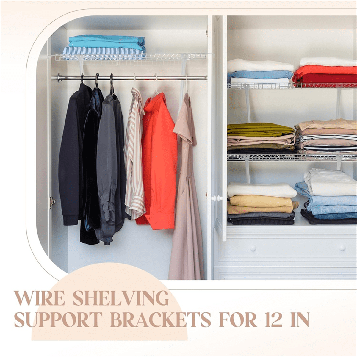 6 * Shelf Brackets-White