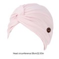 thumbnail image 4 of Headwraps Simple Style Comfortable Premium Material Assorted Colors with Buttons Muslim Style Elasticity Women's Headbands Women Light Pink, 4 of 6