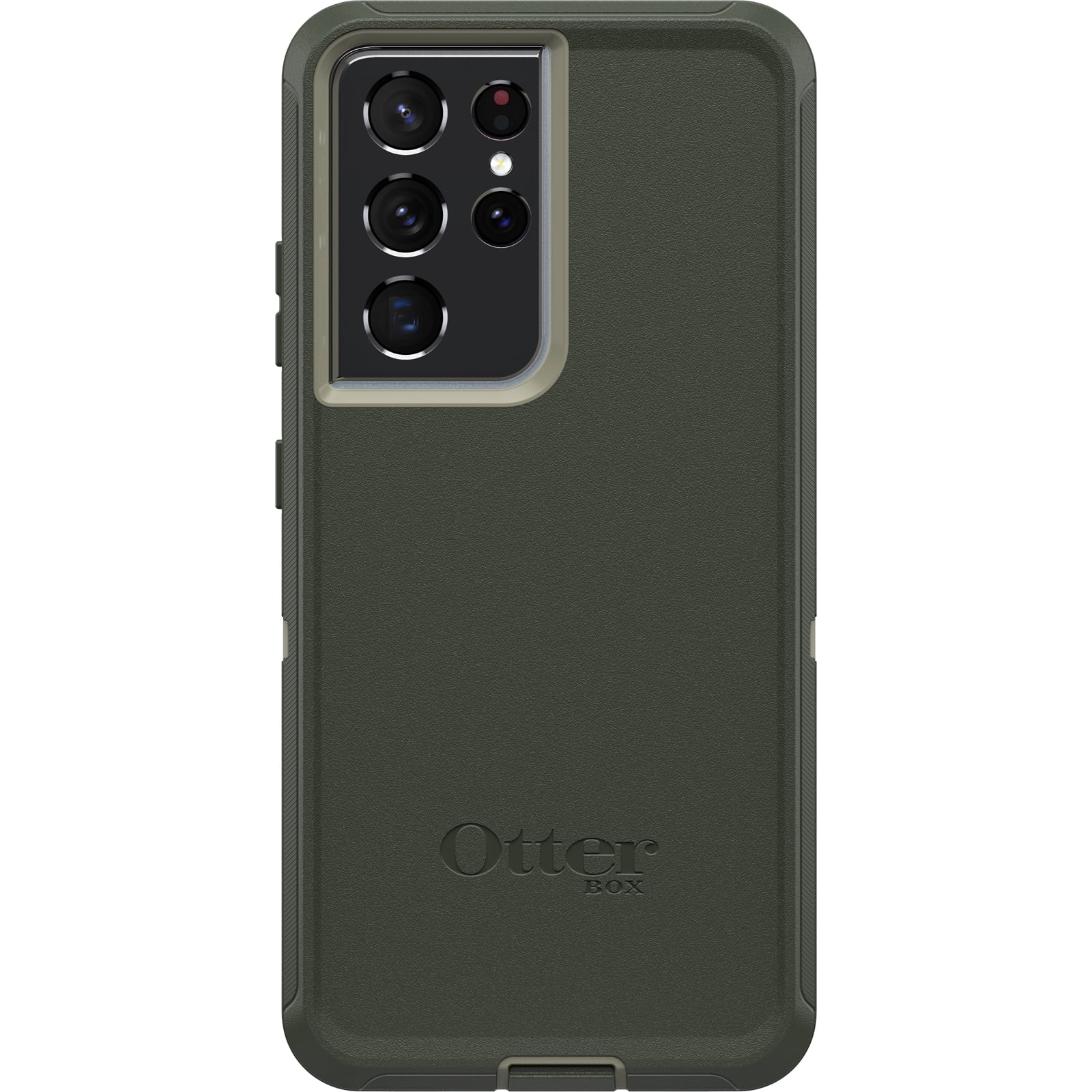 OtterBox Galaxy S21 Ultra 5G (Only) - Defender Series Screenless Edition Case - Lichen The Trek (Green) - Holster Clip Included - Non-Retail Packaging