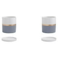 thumbnail image 1 of Transemion Weather-Resistant Ceramic Pot Helper For All Planting Needs Ceramics Ceramic Flower Pots Ceramic Flowerpot Planter gray 11*11 2Set, 1 of 6