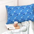 thumbnail image 4 of Fuzoiu Cute Shark Print Pillow Case with Hidden Zipper,Pillow Covers,Soft and Comfortable Pillowcase-16"x24", 4 of 6