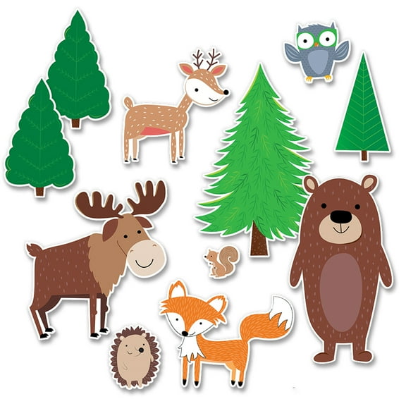 Creative Teaching Press Jumbo Woodland Friends Bulletin Board Set, 11 Pieces