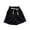 Black, variant on Girls Casual Home Shorts With Bow Tie Straps For Kids – Lightweight Pocket Shorts For Everyday Wear